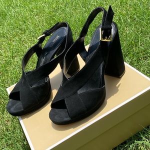 Michael Kors.. Becky platform suede heels .